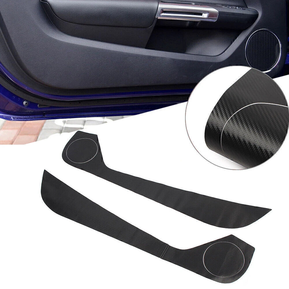 Set of 4 Door Anti Kick Pad Protection Covers for Ford Mustang (2015–2022)