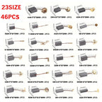 Set of 46 Carbon Brushes for Electric Tools and Equipment