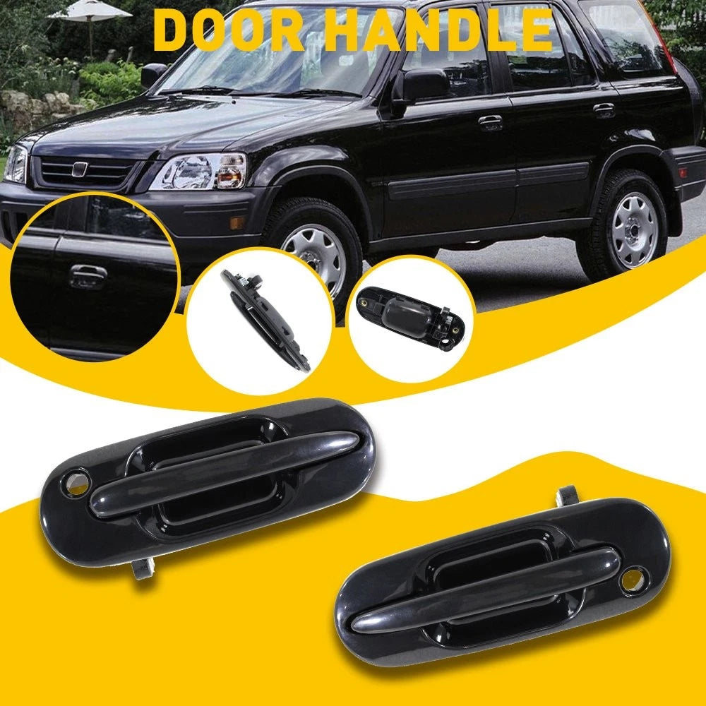2X Door Handles for Honda CR-V (1997–2001) Exterior Black