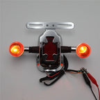 Chrome Metal Cross Tail Light Brake Light Turn Signal for Harley Big Twin