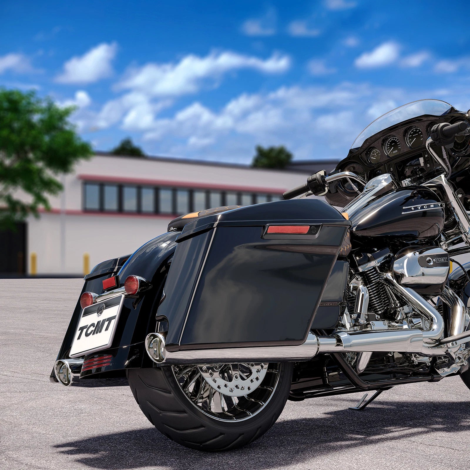 5" Stretched Hard Saddlebags for Harley Touring Road King Glide (2014–2024)