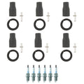 Set of 6 NGK Laser Platinum Spark Plugs & Coil Boots for Santa Fe Sonata Sorento (V6)