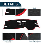 Dashboard Cover Mat for Volkswagen Golf 8 (2021–2024) Sun Protector Black Red