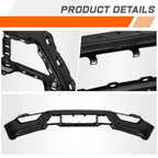 Steel Front Bumper Face Bar for Ford F-150 (2021–2023) Black w/o Sensor Holes
