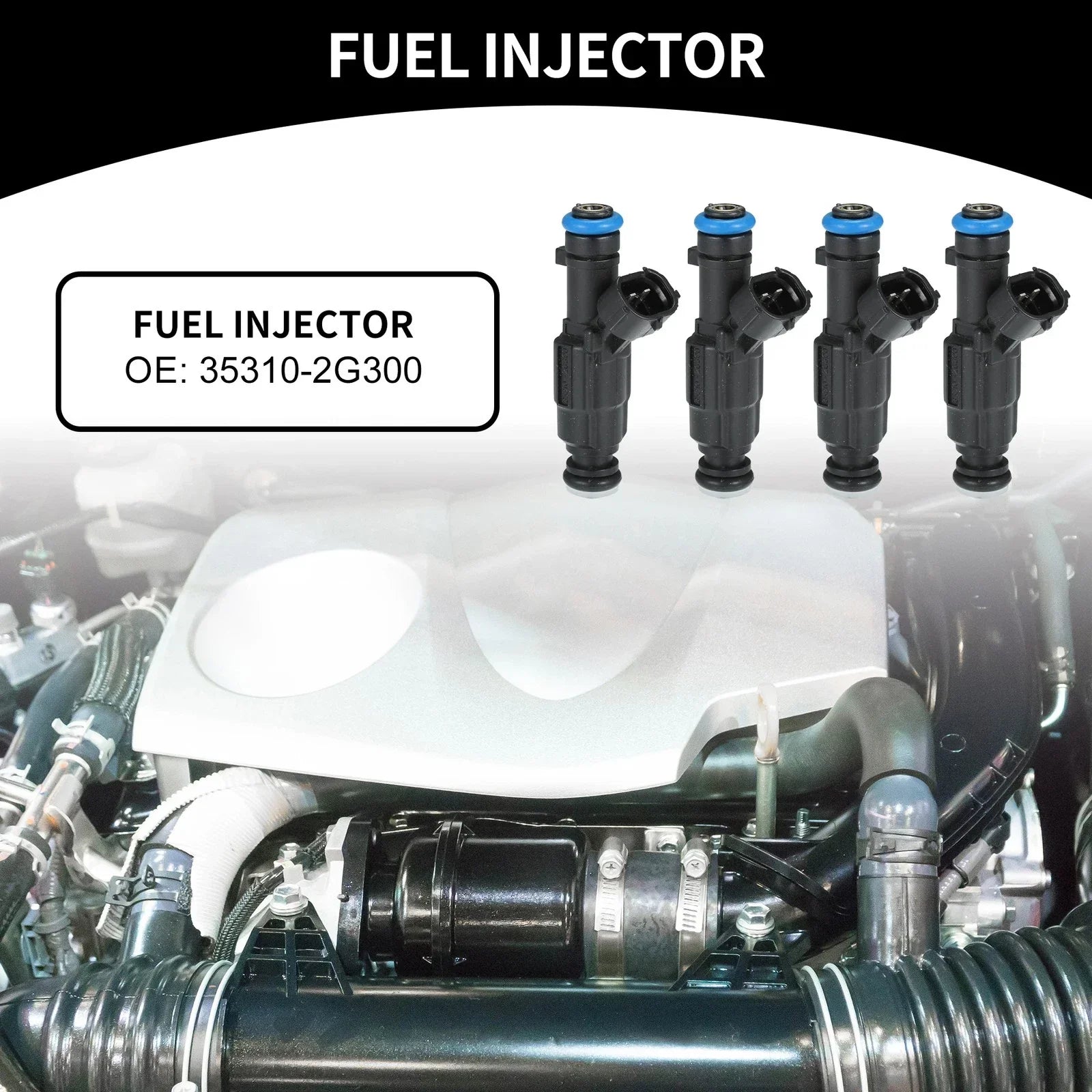 Fuel Injector 2.4L for Kia Optima (2009-2010) - 4 x Black Injectors