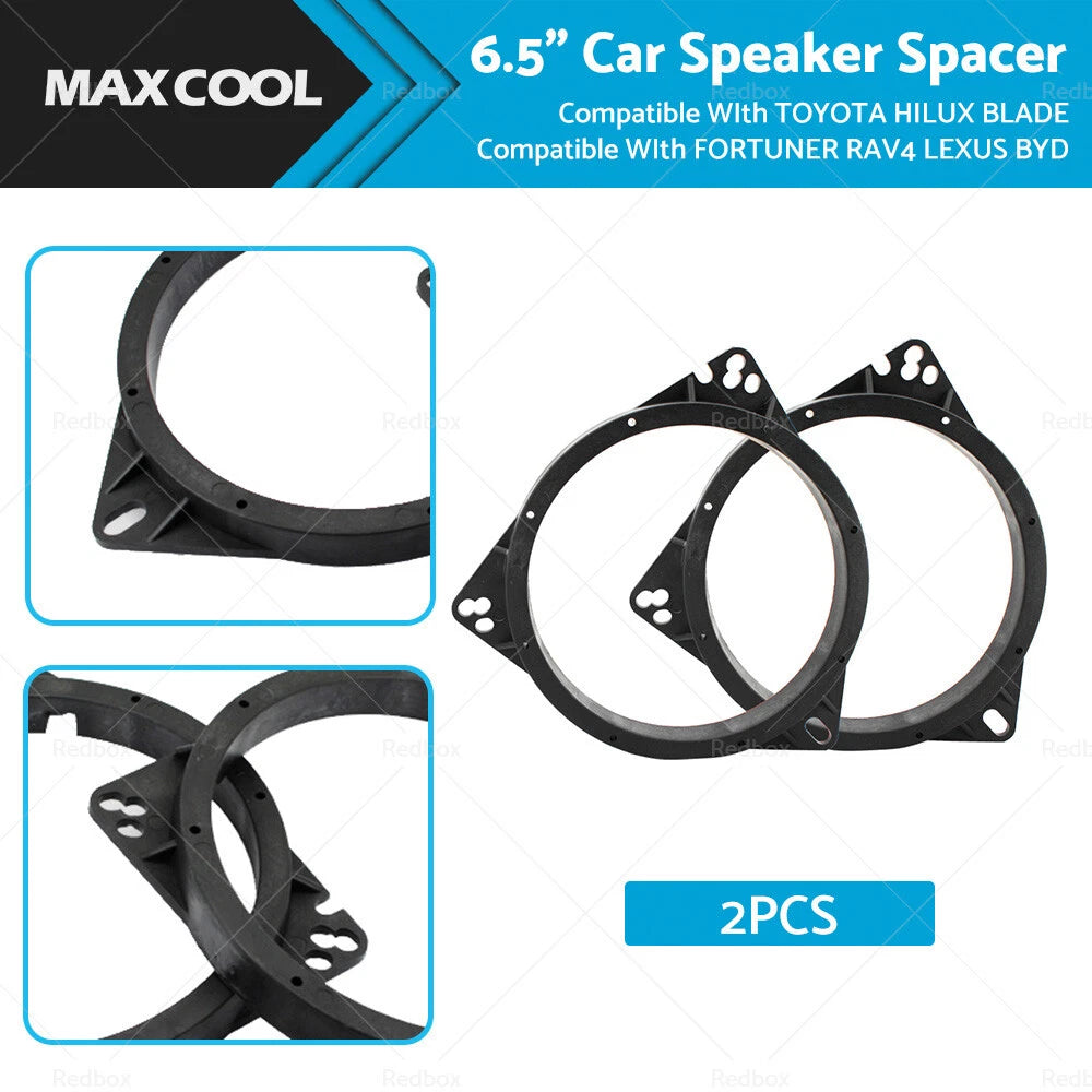 2X 6.5" Car Speaker Spacer for Toyota Hilux, Blade, Fortuner, RAV4, Lexus