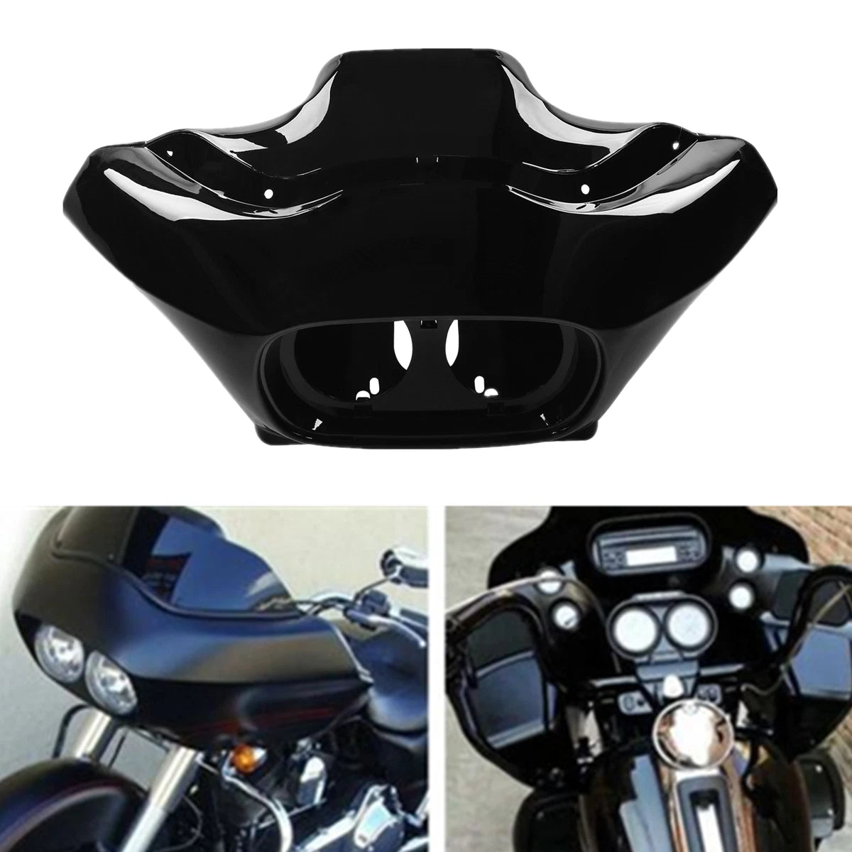 Vivid Black Injection ABS Inner & Outer Fairing for Harley Road Glide (1998–2013)