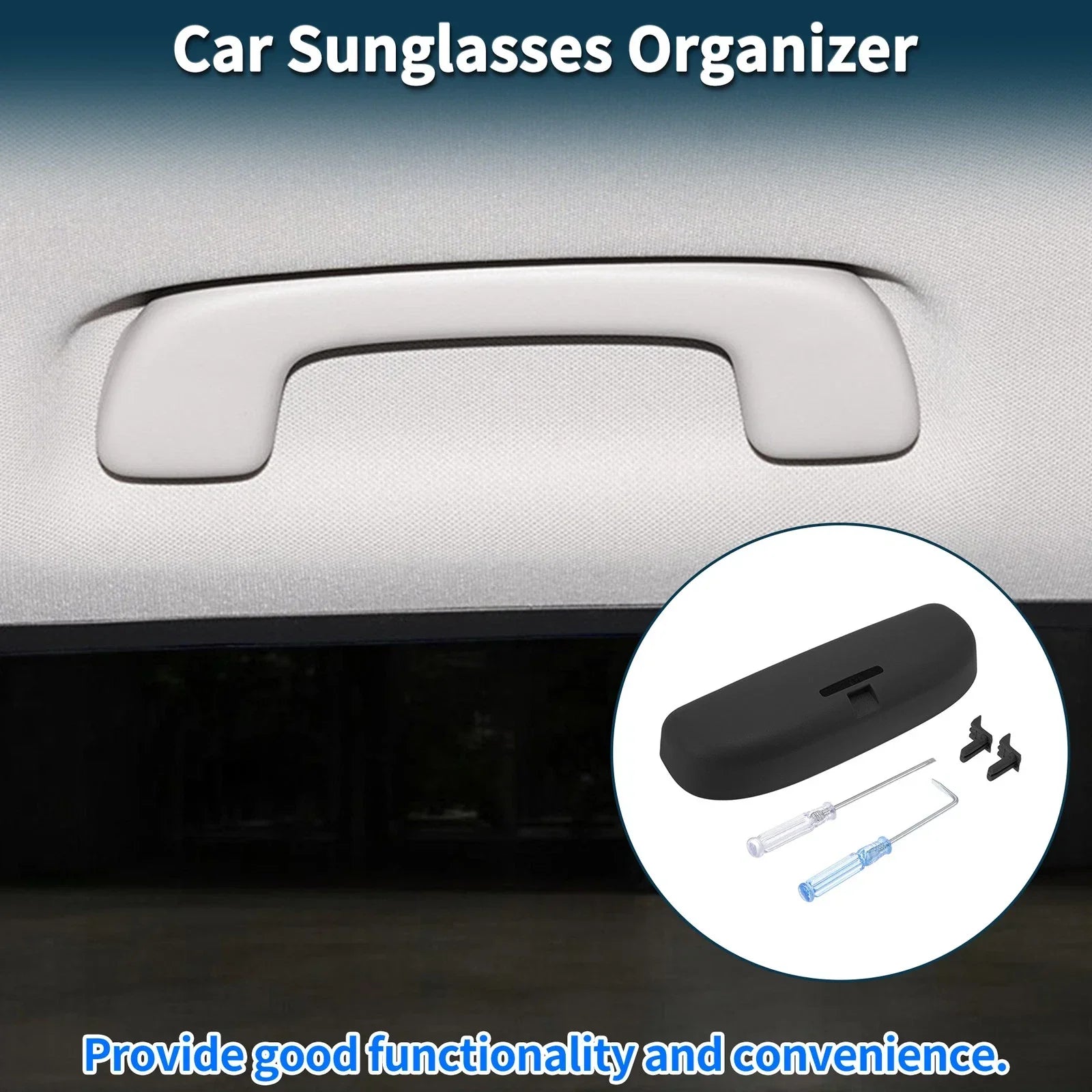 Sunglasses Case for Honda Civic 2016-2021 Eyeglasses Holder Storage Box Black