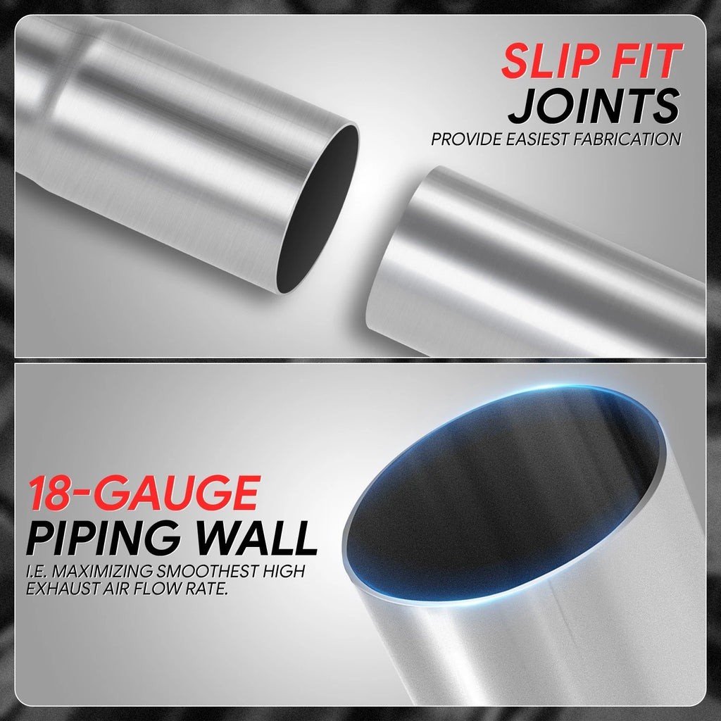 45 Degrees Bend Exhaust Pipe for Universal Applications (18-Gauge, 2" OD)