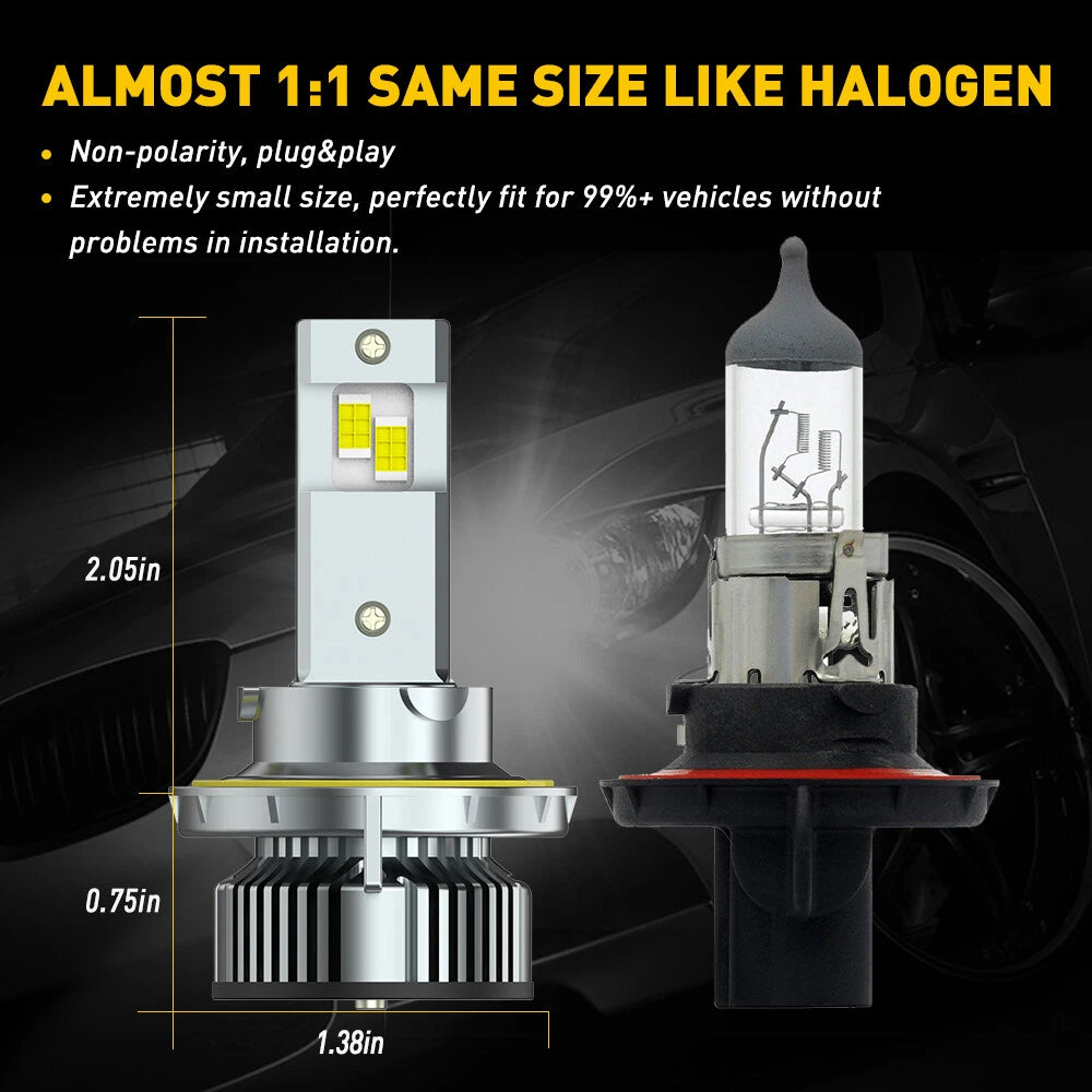 2X H13 LED Headlight Bulbs for Dodge Ram 1500 2500 3500 (2006â2012)