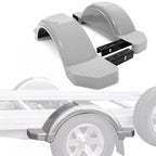 Set of 2 Trailer Fenders with Steps for 12" Wheels