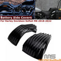 ABS Battery Side Cover Black Ribbed for Harley Softail Street Bob (2018-2022)