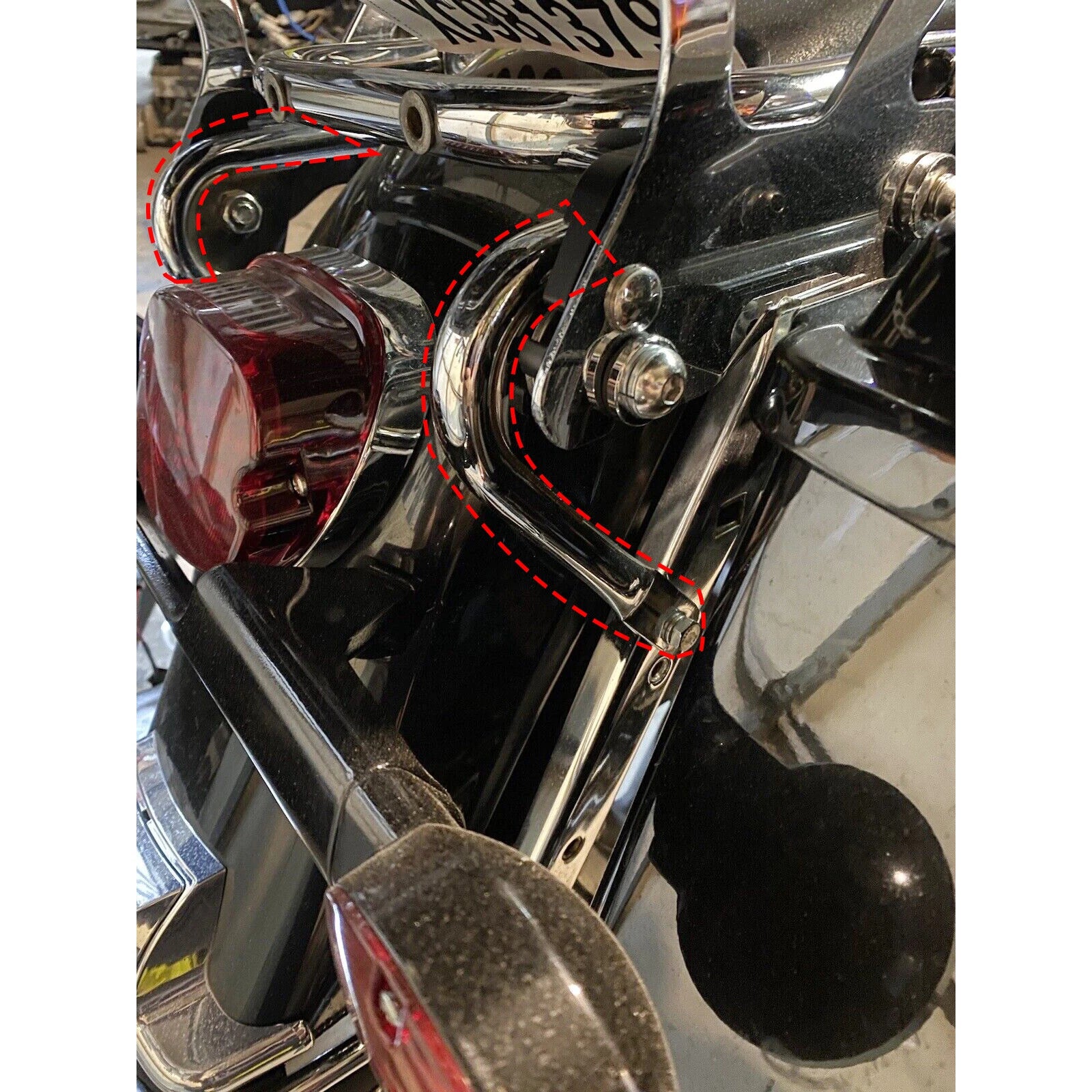 Luggage Trunk Mount Rack Hardware Kit for Harley Touring Road King (1997–2008)