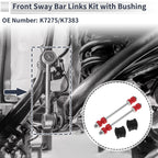 Set of 2 Front Stabilizer Bar Links with Bushings for Dodge Ram 1500 (No.K7275)