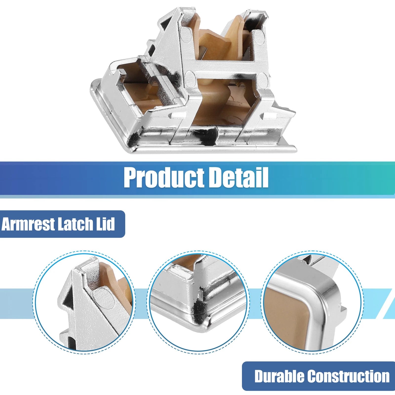 Armrest Latch Lid for Mercedes-Benz (2216800096) (Plastic Beige Silver Tone)