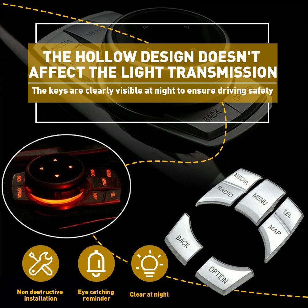 iDrive Knob Control Button Trim for BMW X1 X3 X5 X6 1 2 3 (2010-2020)