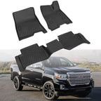 Set of 2 Front Rear Floor Mats Liners for Chevrolet Colorado/GMC Canyon (2023–2025)