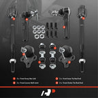 Set of 8 Front Sway Bar Link Tie Rod Ends for Chevy Malibu (1997–2003)