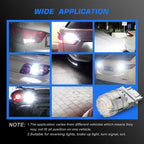 2X LED Backup Reverse Lights Bulbs 3156 3157 for Various Vehicles