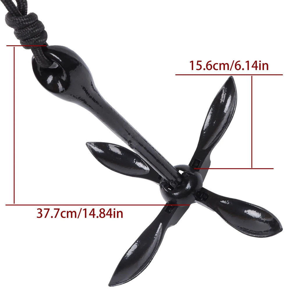 Set of 2 Black Folding Anchors for PWC Canoe Jet Ski