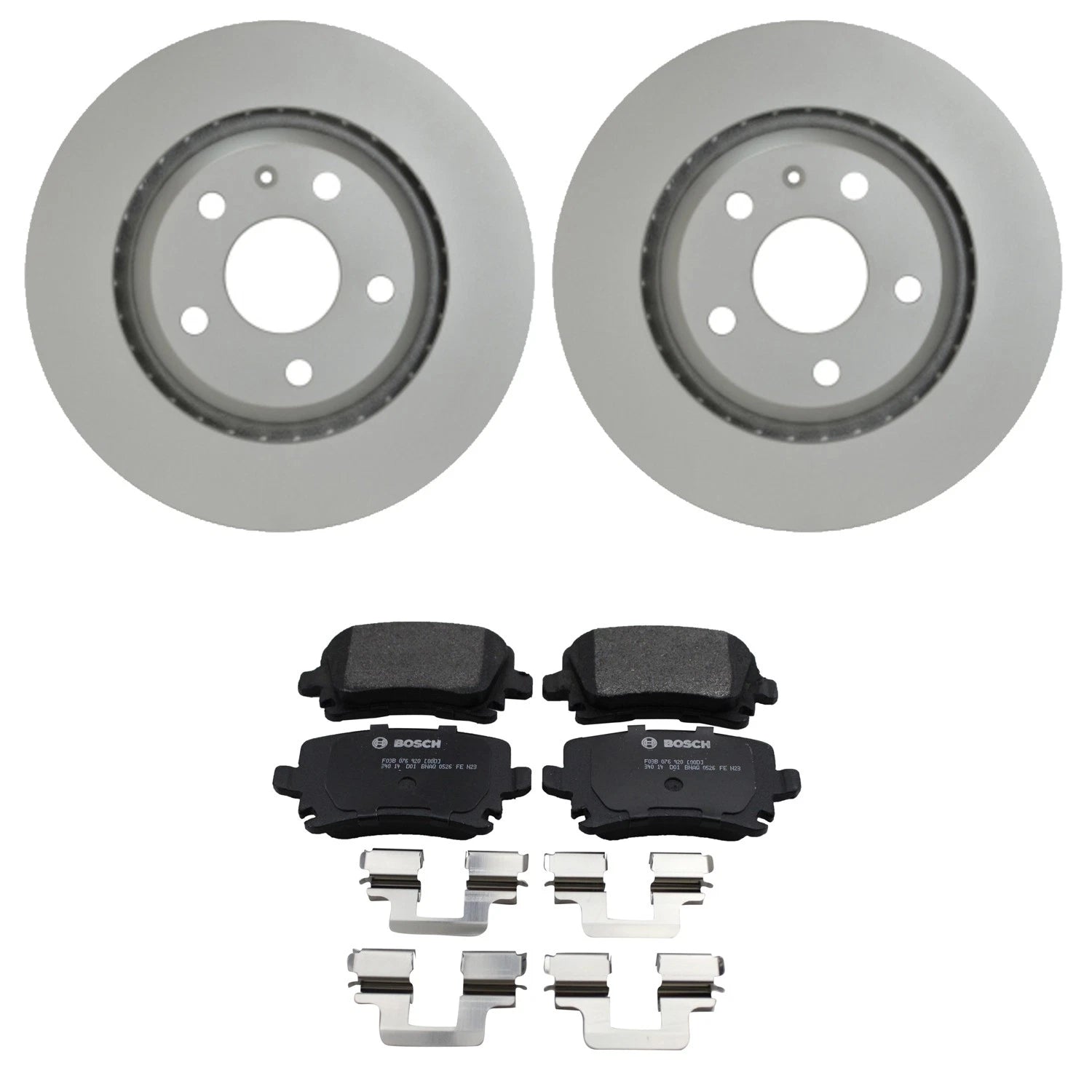 Hella Rear Rotors & Bosch Disc Brake Pads Kit for Audi TT RS TTS Quattro (2010–2019)