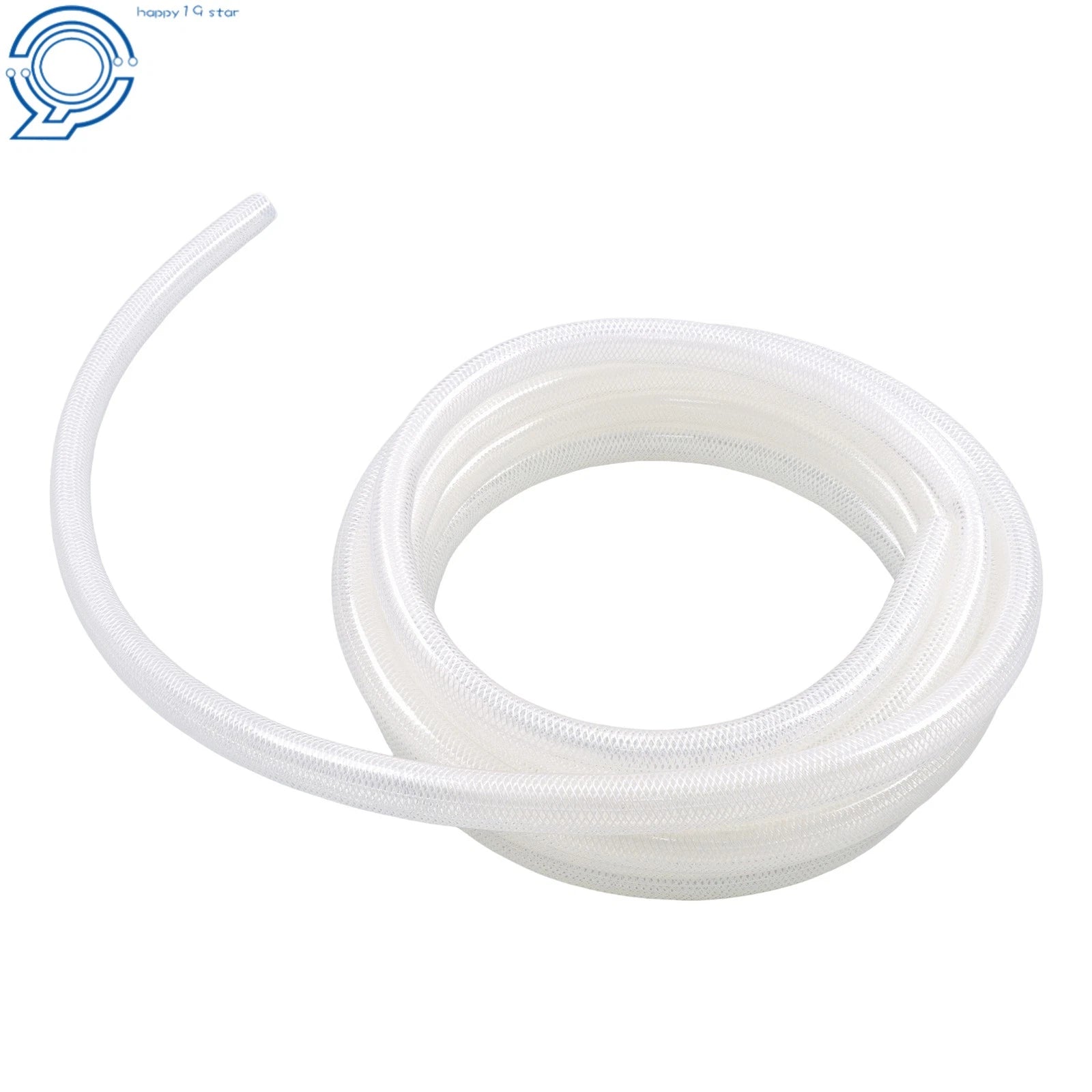 Braided Reinforced PVC Hose 3/4" ID x 1" OD 25 Feet for Various Applications