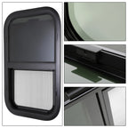 2PK Tinted Glass Sliding Windows for RV Camper (16" x 25")