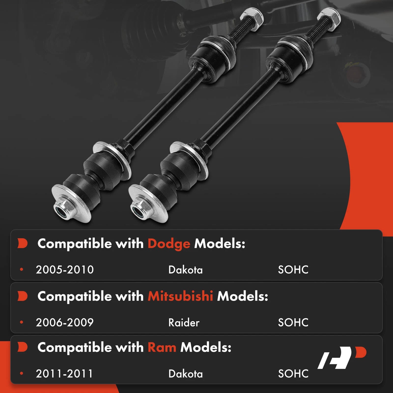 2X Front Sway Bar Link for Dodge Ram Dakota (2005-2011)