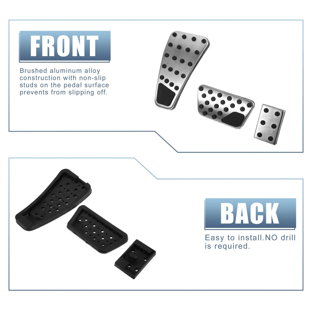 3pcs Accelerator & Brake Pedal Cover Set for Dodge Ram (2011–2018)