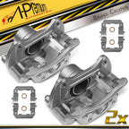 Pair Front Disc Brake Calipers with Brackets for Hyundai Veloster (2013–2016)