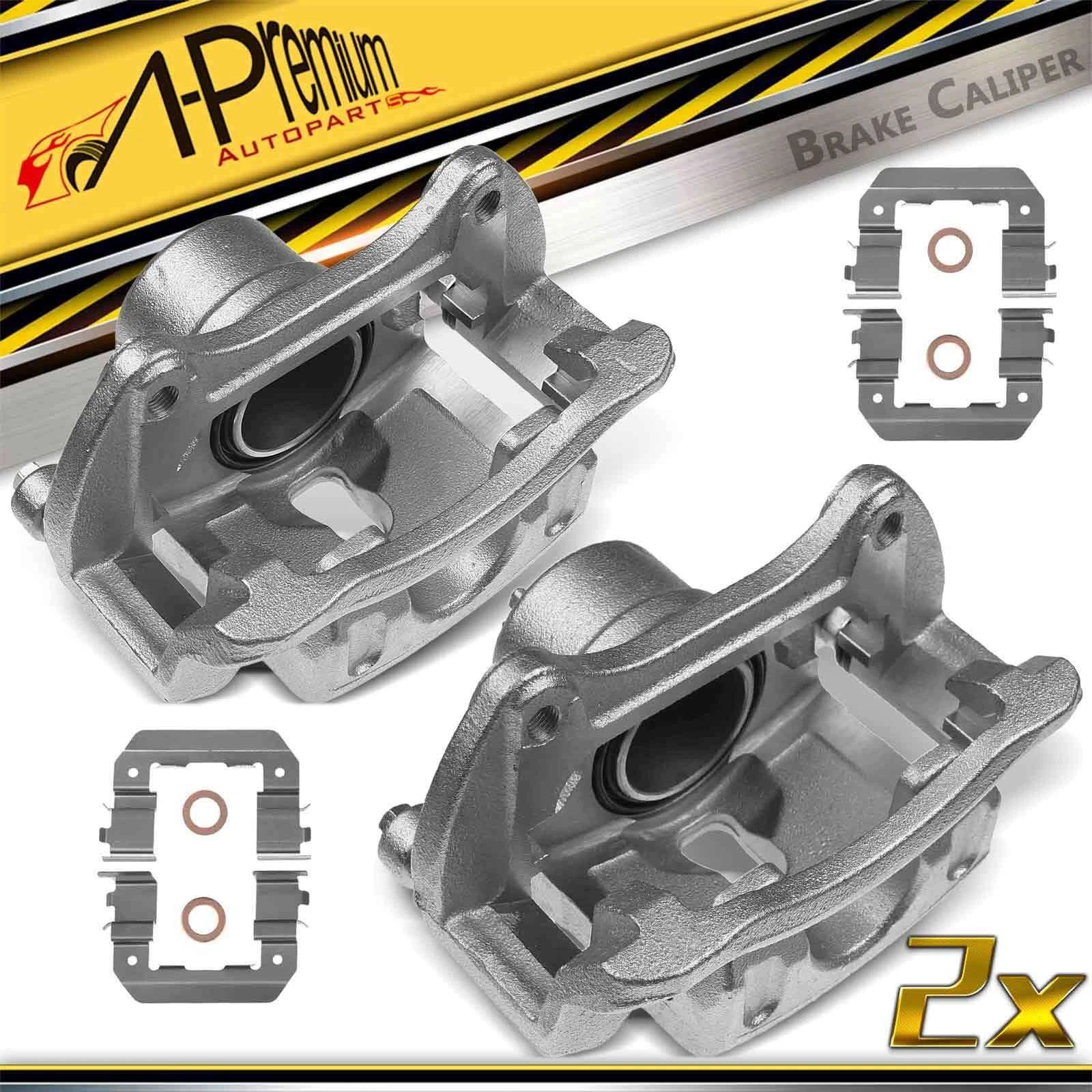 Pair Front Disc Brake Calipers with Brackets for Hyundai Veloster (2013–2016)