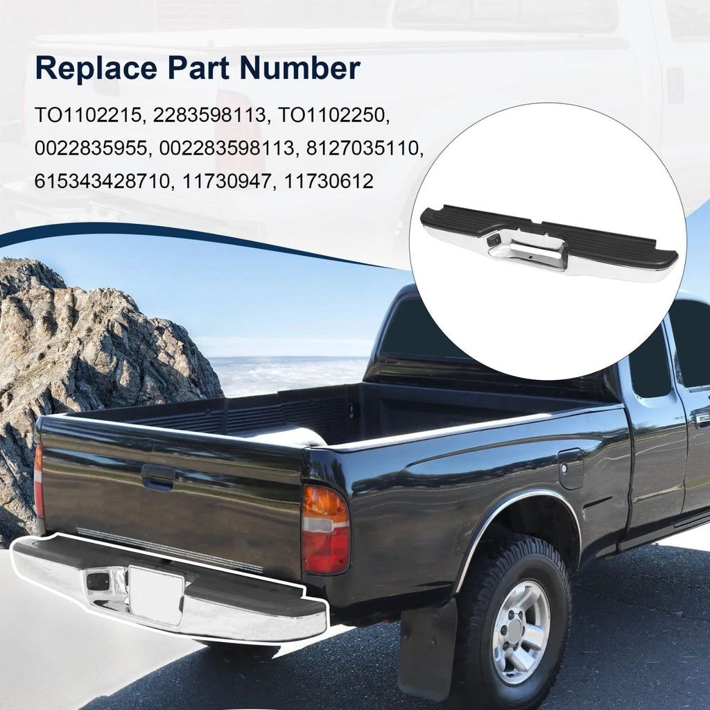 Chrome Rear Step Bumper Assembly for Toyota Tacoma (1995-2004)