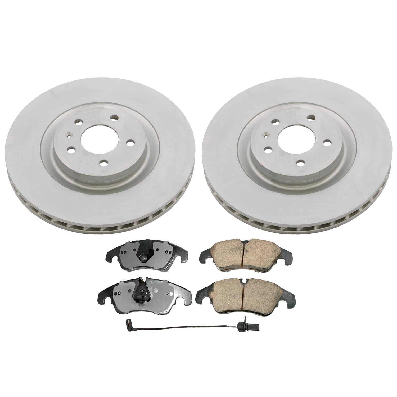 Front Brake Kit 345mm Disc Rotors & Akebono Ceramic Pads for Audi S4 S5 (2010–2016)