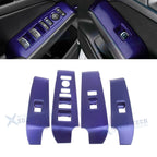 4Pcs Blue Interior Window Lift Button Cover Trim for Honda Civic (2022–2025)