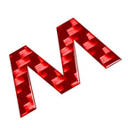 W Red Window Door Badge Emblem Decals for Car