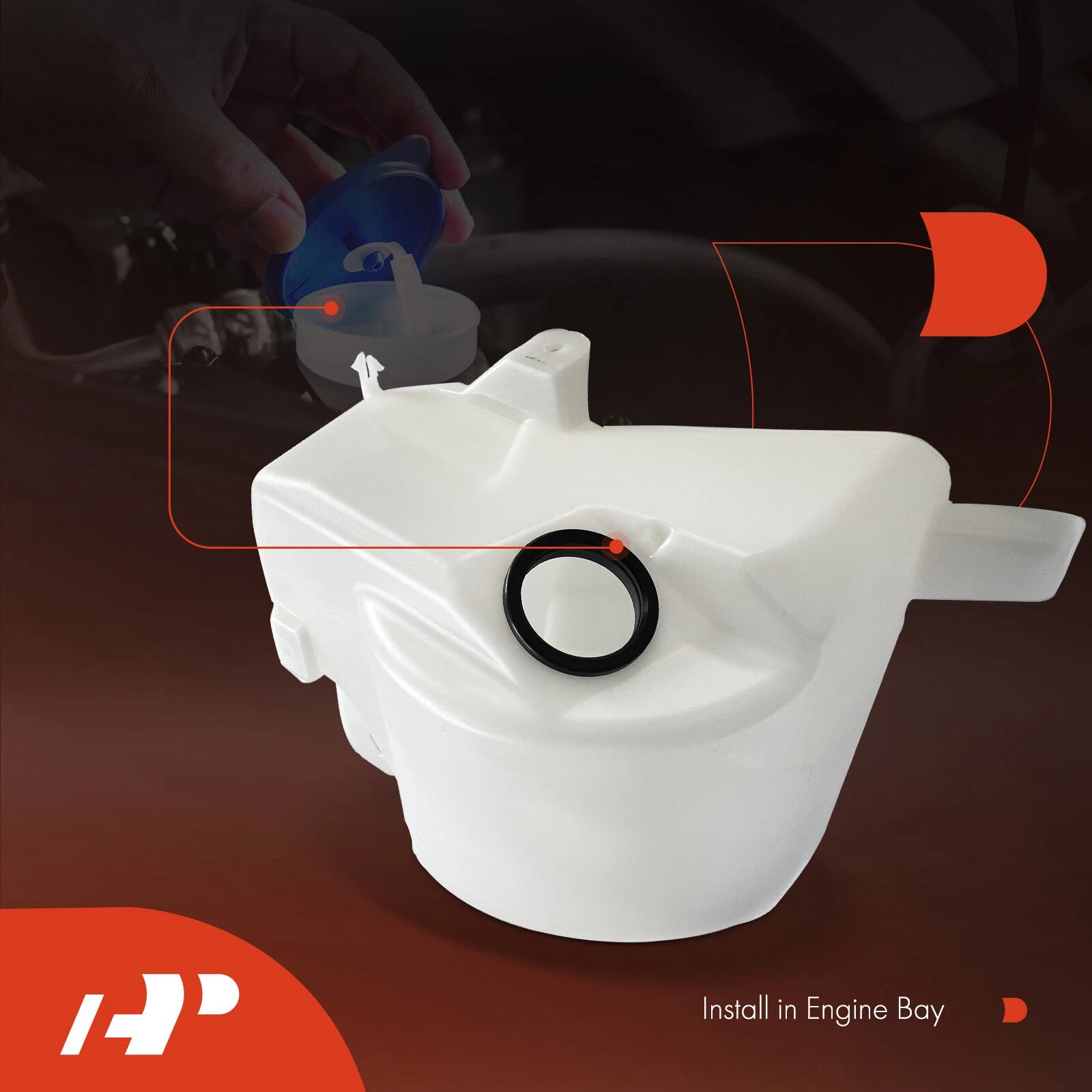 Windshield Washer Reservoir for Toyota Tundra (2000-2006)
