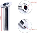 4X Flush Mount Fishing Rod Pole Holder for (316 Stainless Steel)