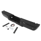 Black Steel Rear Step Bumper for Ford F-250 F-350 F-450 (2008–2016) w/Sensor Holes