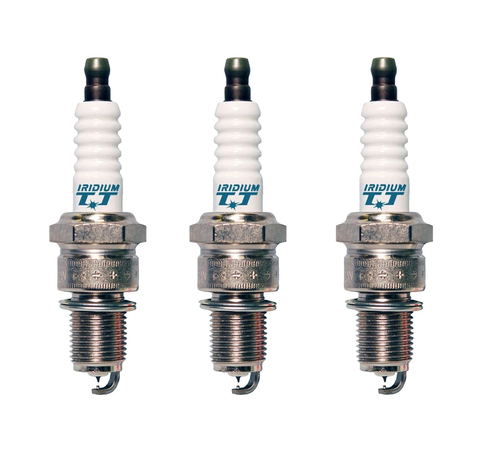 Set of 3 Iridium TT Spark Plugs for Chevy Subaru (1.0L, 1.2L)