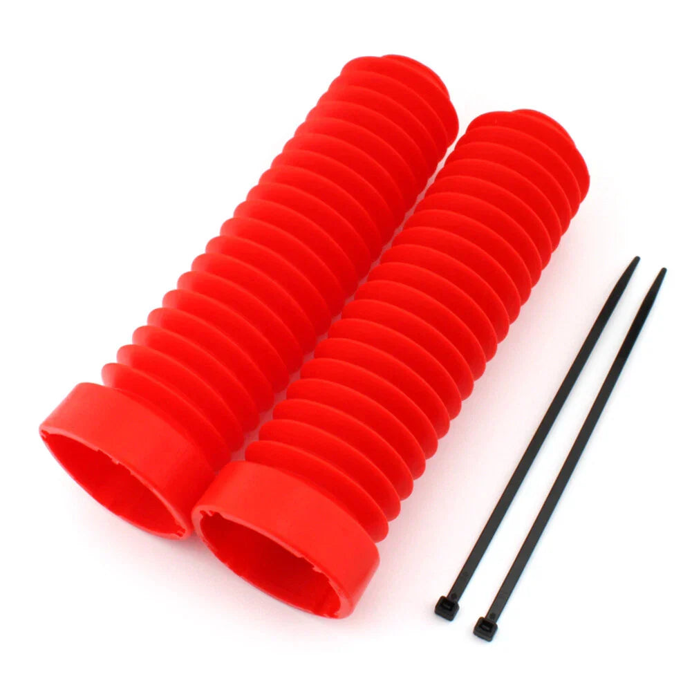 Red Plastic Front Fork Shock Boots for Honda ATC 250R (1983-1986)