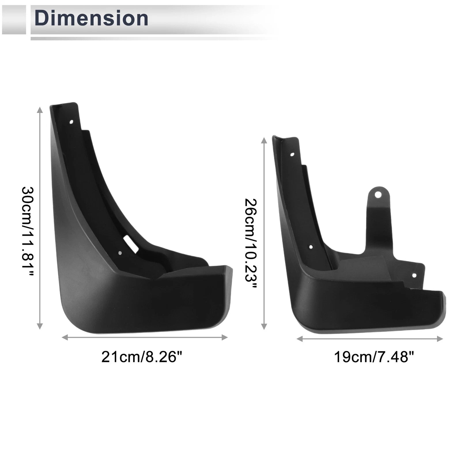 Set of 2 Mud Flaps Splash Guards for Audi Q5L (2018–2020)