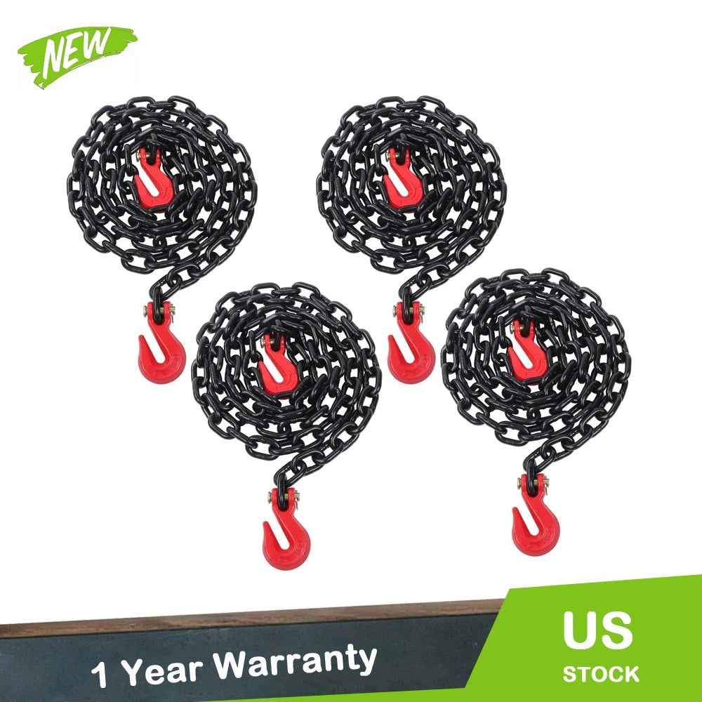 Set of 4 Towing Transport Binder Chains for G80 (7100 lbs, 3/8"×10')