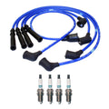 NGK 7mm Wire Set & Denso Iridium Spark Plug Kit for Mazda B2600 MPV (1986–1993)