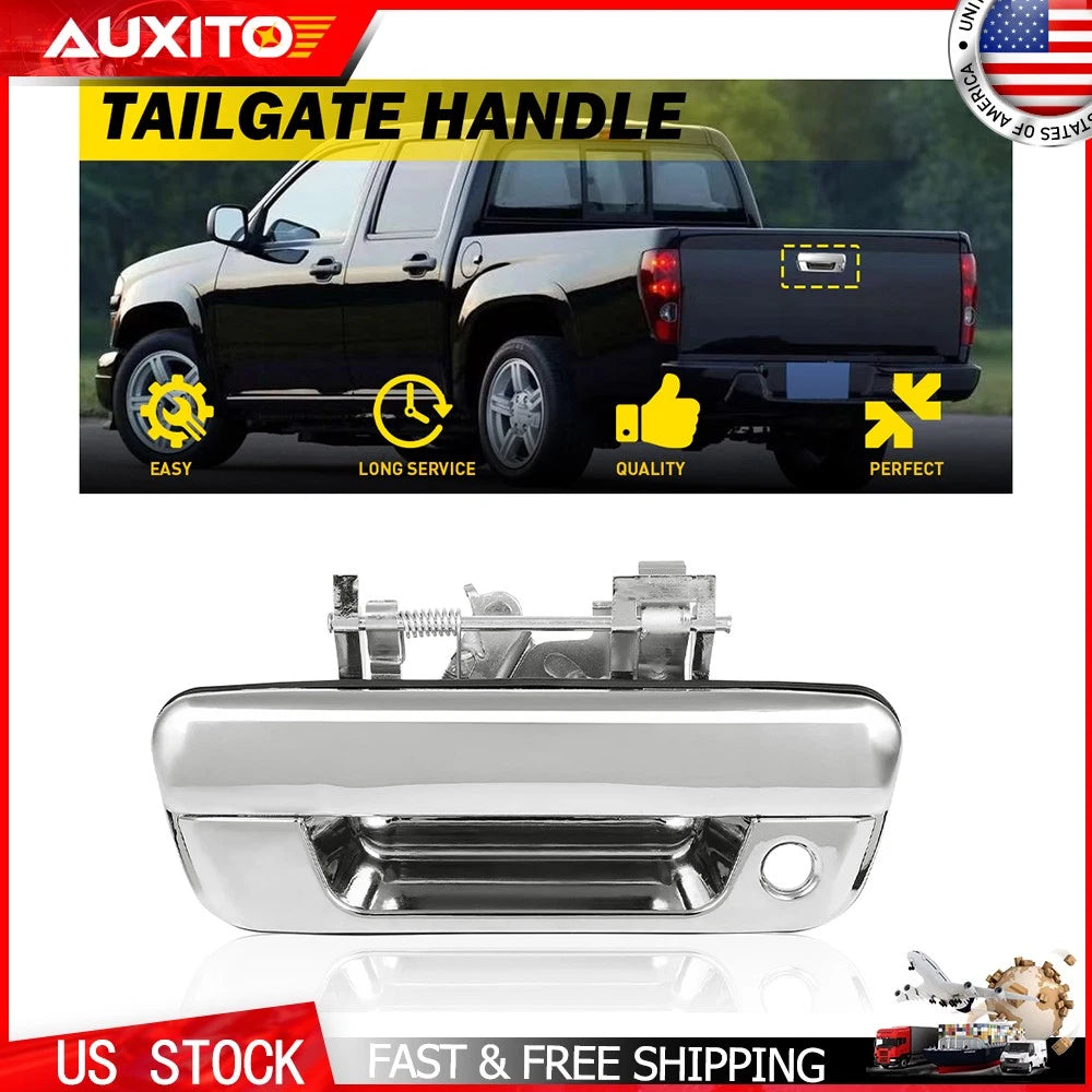 Tailgate Handle for Chevrolet Colorado, GMC Canyon (Black, Keyhole)