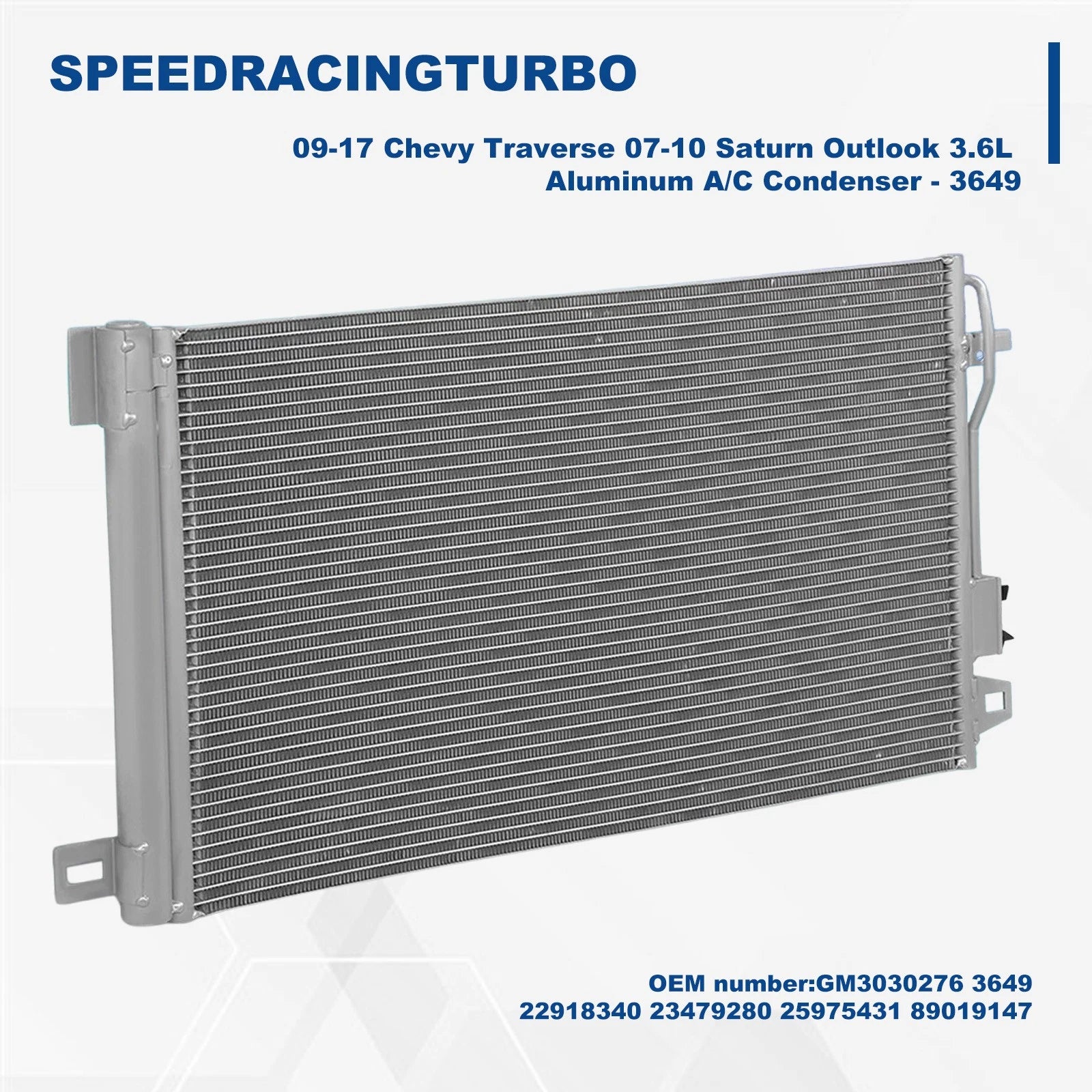 Aluminum A/C Condenser for Chevrolet Traverse, Buick Enclave (2007–2017) 3649