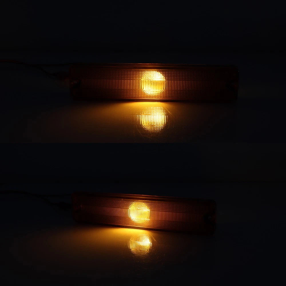 Amber Front Side Marker Light Lens with LED for Jeep Wrangler YJ (1987–1995)