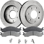 Brake Rotor and Pad Kit for Ford F-250 (1997–1999) Front Solid Set of 2 4WD