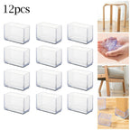 Set of 12 Silicone Chair Leg Cap Feet Cover Pads for Floor Protection