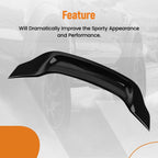 Trunk Wing Spoiler Lip for Toyota Corolla (2020-2024) Gloss Black ABS
