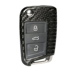 Carbon Fiber Black Remote Key Fob Cover for VW Golf MK7 (2013-2020)